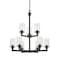 Z-Lite Savannah 9 Light Chandelier, Bronze & Clear 462-9BRZ - alternate 1